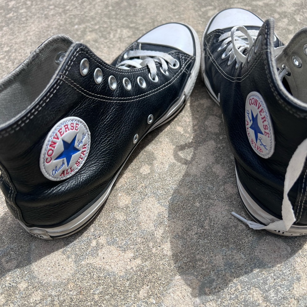 Converse Black and White High Top Sneakers